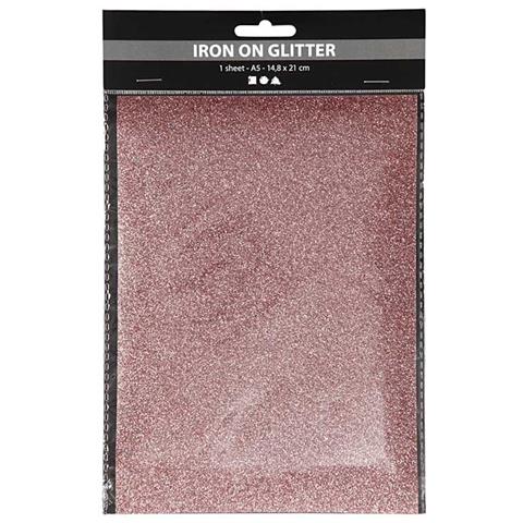 Carta Da Stiro Glitterata Rosa - 14,8 X 21 Cm - Foto 1