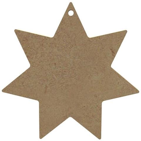 Stella Di Legno Mdf A 7 Rami Da Decorare - 10 X 10 Cm - Foto 1