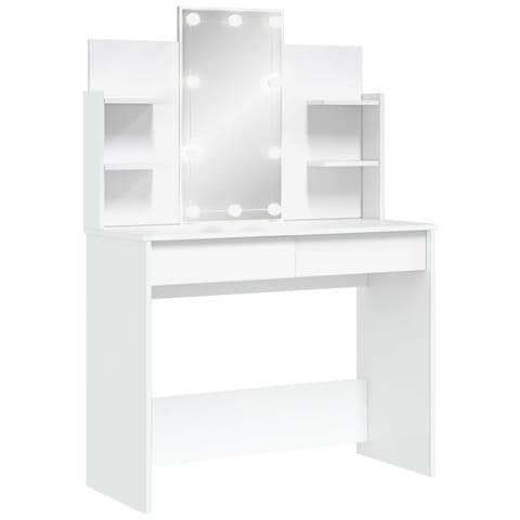 Toeletta Con Luci Led Bianco 96x40x142 Cm - Foto 1