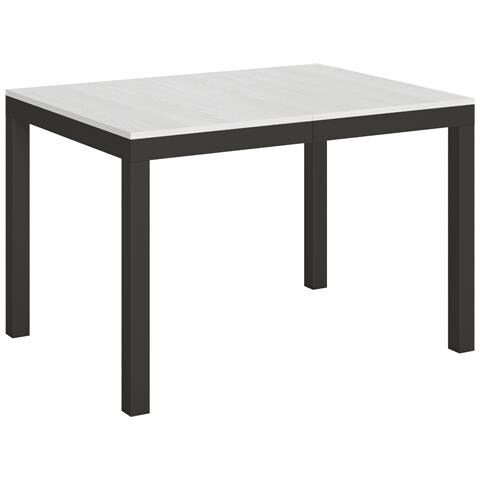 Tavolo Allungabile 90x120/224 Cm Everyday Evolution Telaio Antracite - Bianco Frassino - Foto 5