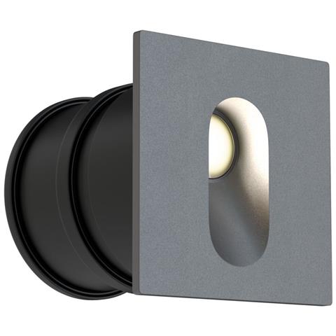 Lampada Da Parete Moderna Da Esterno Alluminio Grigio Luce Led 3w Ip54 - Foto 1