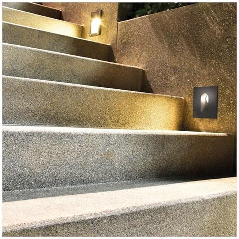 Lampada Da Parete Moderna Da Esterno Alluminio Grigio Luce Led 3w Ip54 - Foto 2