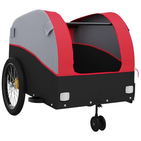 Rimorchio Da Bici Nero E Rosso 45 Kg In Ferro - Foto 10