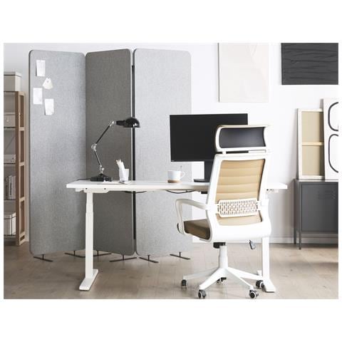 Paravento 3 Pannelli Grigio Chiaro 184 X 184 Cm Standi - Foto 1