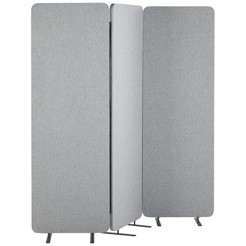 Paravento 3 Pannelli Grigio Chiaro 184 X 184 Cm Standi - Foto 8