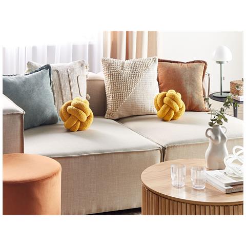 Cuscino Decorativo Malni Bouclé 19 X 19 Cm Tinta Unita Senape - Foto 1