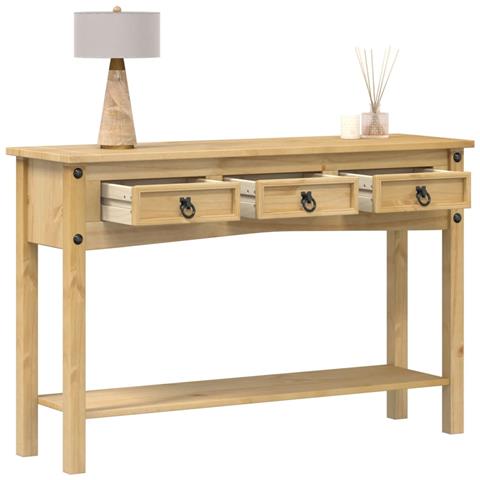 Tavolino Consolle Corona 114x34,5x73 Cm Legno Massello Di Pino - Foto 1