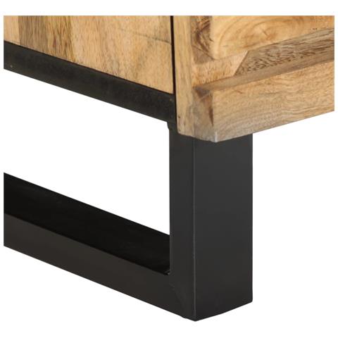 Comodino 40x34x46 cm in Legno Massello di Mango - Foto 2