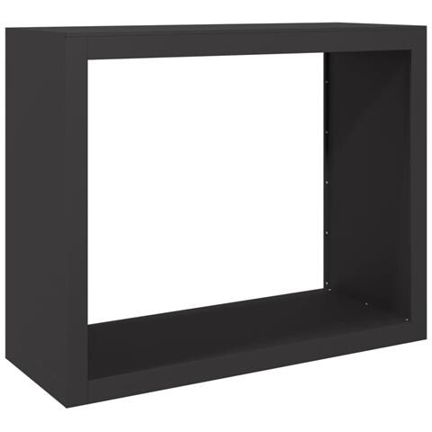 Rastrelliera Per Legna Da Ardere Nera 100x40x80 Cm In Acciaio - Foto 10