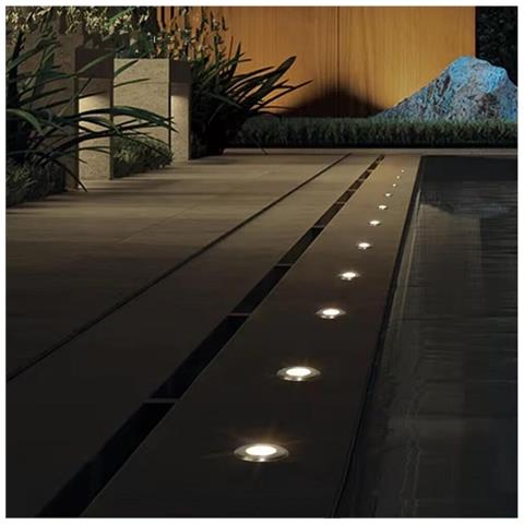 Faretto Led Luce Calda Segnapassi A Incasso Calpestabile X Giardino Esterno Ip67 - Foto 2