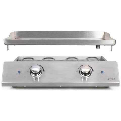 Piastra Elettrica DOC302 in Acciaio Inox 2 Termostati Potenza 2800 W - Foto 2
