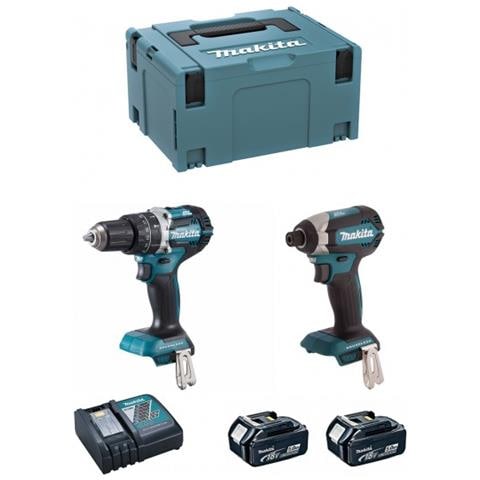 Avvitatore Percussione Dhp484 + Avv Impulsi Dtd153 18v 3x5ah Dlx2180tj - Foto 1