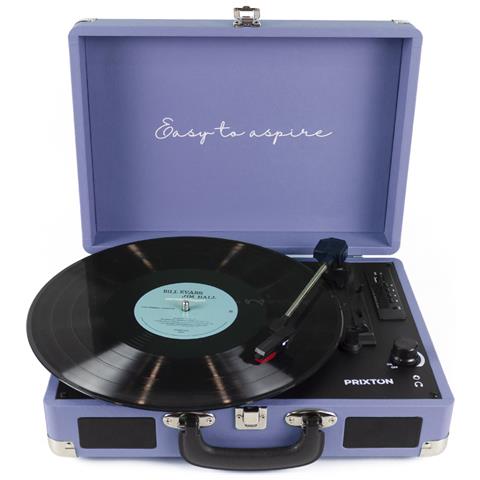 Giradischi In Vinile Vintage Vc400 Prixton - Lettore E Convertitore Di Vinile Tramite Bluetooth E Usb - 2 Altoparlanti Incorporati - Colore Lilla - Foto 1