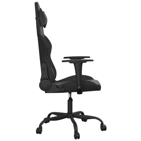 Sedia da Gaming Massaggiante Nera in Similpelle - Foto 2