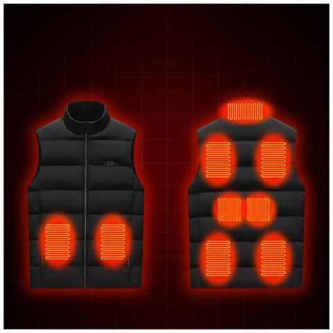 Gilet Riscaldante Invernale 9 Zone Riscaldanti Dual Control Nero 4xl - Foto 2