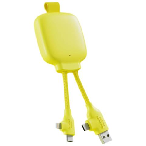 Powerbank Con Cavo Multiconnettore 3000mah, Giallo - Foto 2