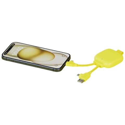 Powerbank Con Cavo Multiconnettore 3000mah, Giallo - Foto 3