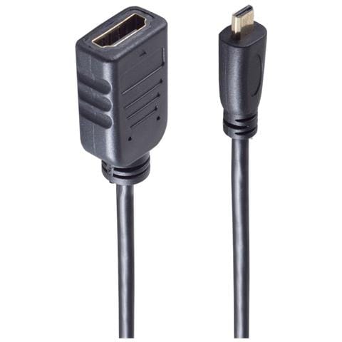 BS10-01003 cavo HDMI 0,25 m HDMI tipo A (Standard) HDMI tipo D (Micro) Nero - Foto 1