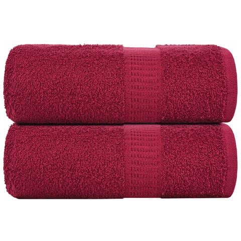Asciugamani Per Sapone 2 Pz Bordò 30x30 Cm 360 G/m 100% Cotone - Foto 1