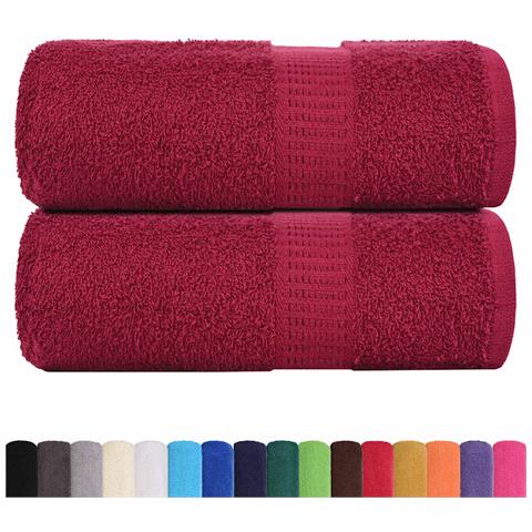 Asciugamani Per Sapone 2 Pz Bordò 30x30 Cm 360 G/m 100% Cotone - Foto 2