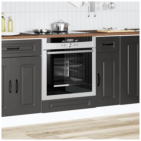 Armadio Per Forno Kalmar Nero In Legno Multistrato - Foto 3
