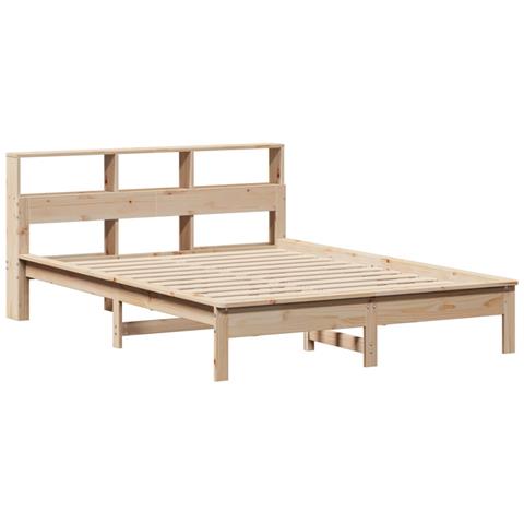 Letto Libreria Senza Materasso 120x190 Cm In Legno Di Pino - Foto 3