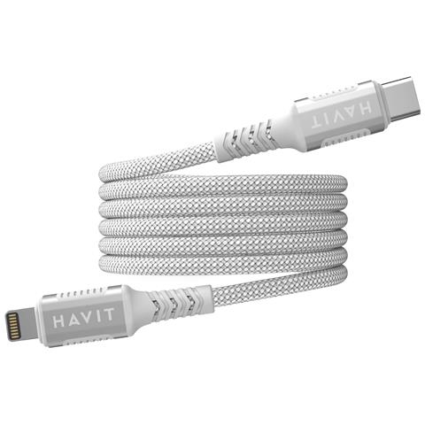 6939119077570 cavo Lightning 1 m Argento, Bianco - Foto 1