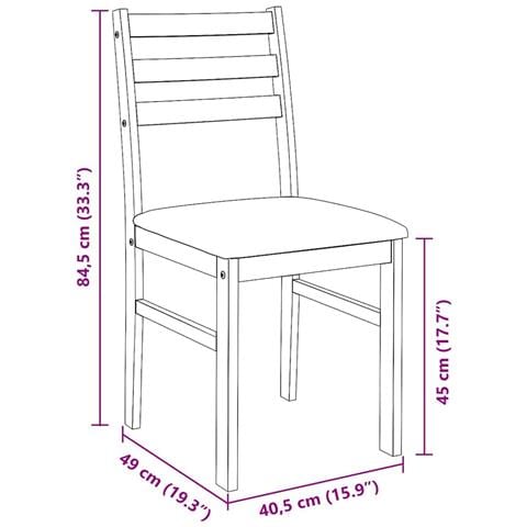 Sedie Da Pranzo Con Cuscini 2pz Marrone Legno Massello Di Hevea - Foto 2