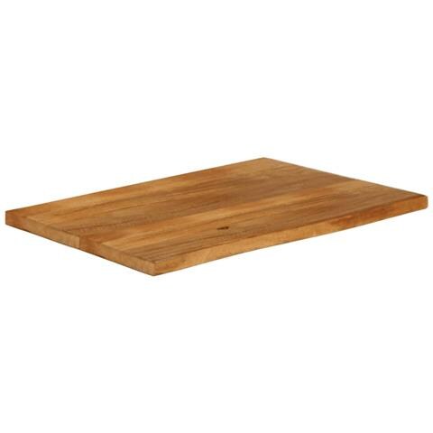 Piano Tavolo Bordi Vivi 120x60x3,8cm In Legno Massello Di Mango - Foto 2