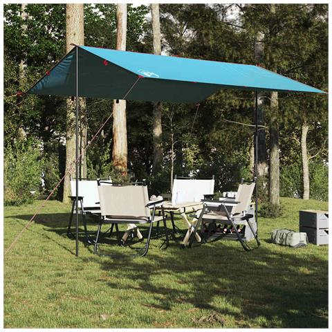 Telone Da Campeggio Blu 360x294 Cm Impermeabile - Foto 2