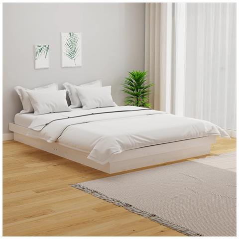 Giroletto Bianco In Legno Massello 120x190 Cm Small Double - Foto 8