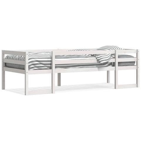 Giroletto per Bambini Bianco 75x190cm in Legno Massello di Pino - Foto 1