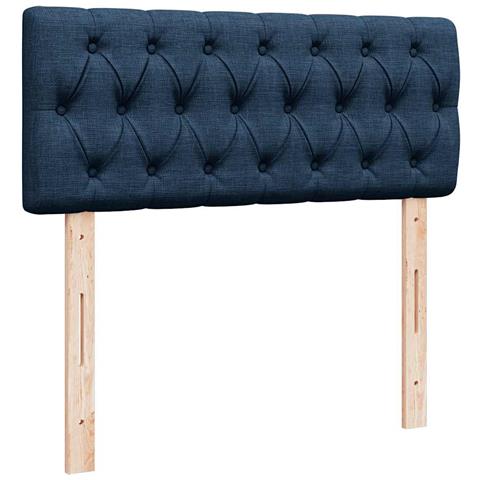 Pouf Letto con Materasso Blu 120x200 cm in Tessuto - Foto 9