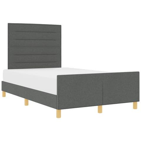 Struttura Letto in Tessuto Grigio Scuro 120x190 cm - Foto 1