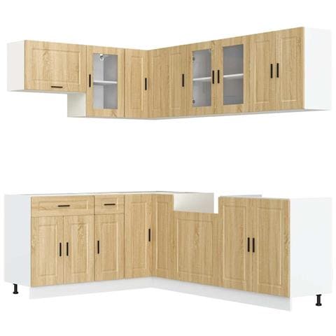 Set Mobili da Cucina 11 pz Porto Rovere Sonoma in Truciolato - Foto 1