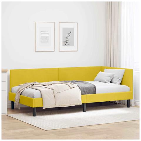 Cornice del letto ad angolo Altro Giallo 80 x 200 cm - Foto 2