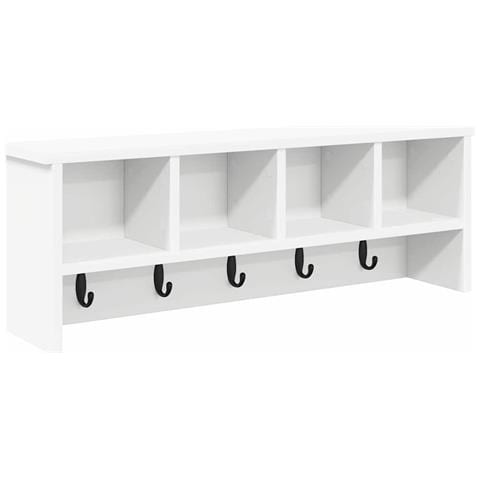 Appendiabiti a muro Bianco 75 x 16 x 26 cm Legno multistrato - Foto 1