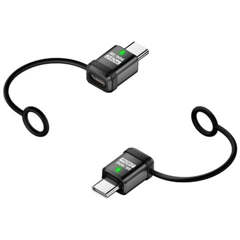 Adattatore Dritto Da Femmina Type-c A Maschio Type-c 240w 120gbps - Confezione Da 2 Black - Foto 1