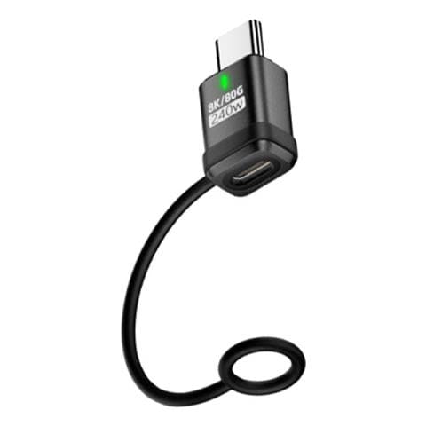 Adattatore Dritto Da Femmina Type-c A Maschio Type-c 240w 120gbps - Confezione Da 2 Black - Foto 3