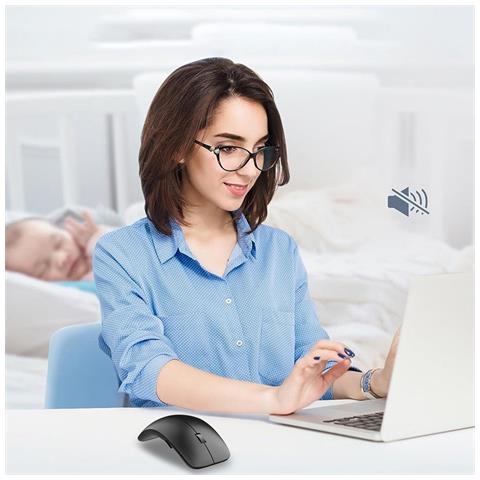 Mouse Ergonomico Wireless 2.4g - Impugnatura Confortevole, Alta Precisione, Cover Magnetica Black - Foto 6