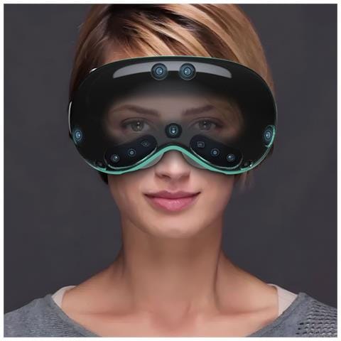 Custodia Protettiva Compatibile Con Apple Vision Pro - Cover Grigia In Pc+tpu Per Visore Mr - Foto 7
