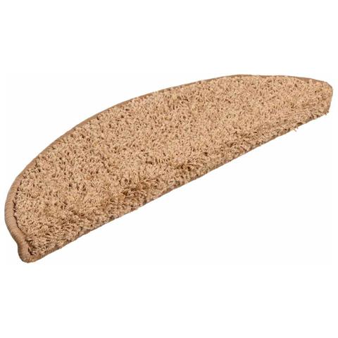 Tappetini per scale 20 pz 56x17x3 cm Beige Semicircolari - Foto 2