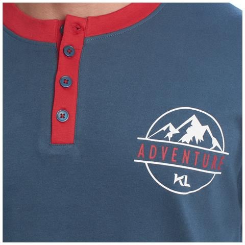 Pigiama Da Uomo In Cotone A Maniche Lunghe Klp4 - Foto 6