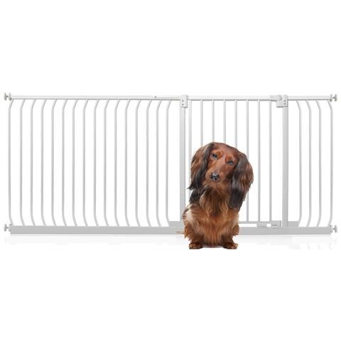 Bettacare Cancelletto Per Cani Elite Con Montaggio A Pressione, 189cm - 198cm, Bianco Opaco - Foto 1