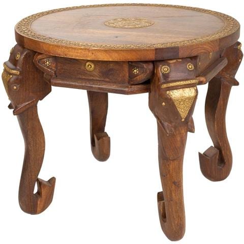 Tavolino In Legno E Metallo Marrone 52x52x40h - Foto 1