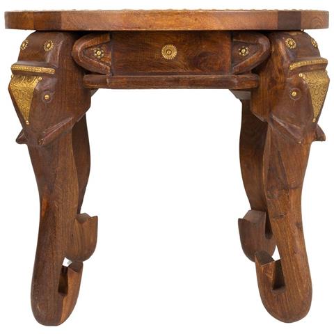 Tavolino In Legno E Metallo Marrone 52x52x40h - Foto 2