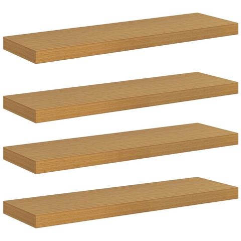 Scaffale da parete 4 pcs Beige 90 x 23,5 x 4 cm - Foto 1