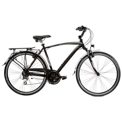 Bici Uomo City Bike Misura 28 Linea Zefiro Bicicletta Acera 24v Forcella Idraulica Telaio Alluminio Zfr24vsf Luci A Led - 47 Nero Opaco - Foto 1