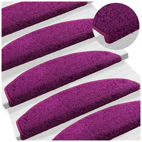 Tappetini per scale autoadesivi 15 pcs Viola 80 x 24,5 x 3,5 cm - Foto 2