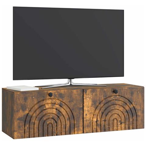 Mobile Porta TV da Muro Rovere Fumo 98 x 31 x 30 cm - Foto 2